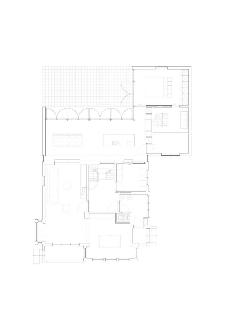 plattegrond verbouwing villa in Nieuwerkerk aan den IJssel