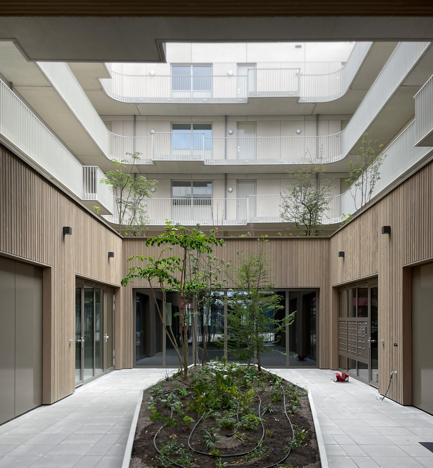 Binnentuin Blossem Redwood aangelegd